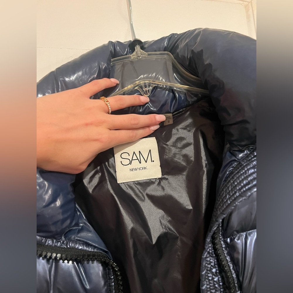 Sam. Freestyle Down Jacket Size Small Dark Marine - image 3